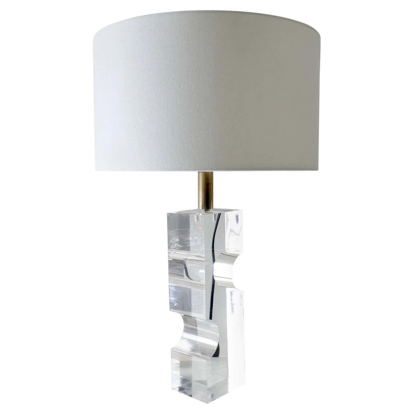 Sold - Lucite Table Lamp, 1970s