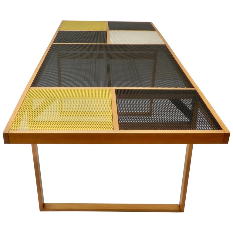Sold - Continental Metal Perforated Table